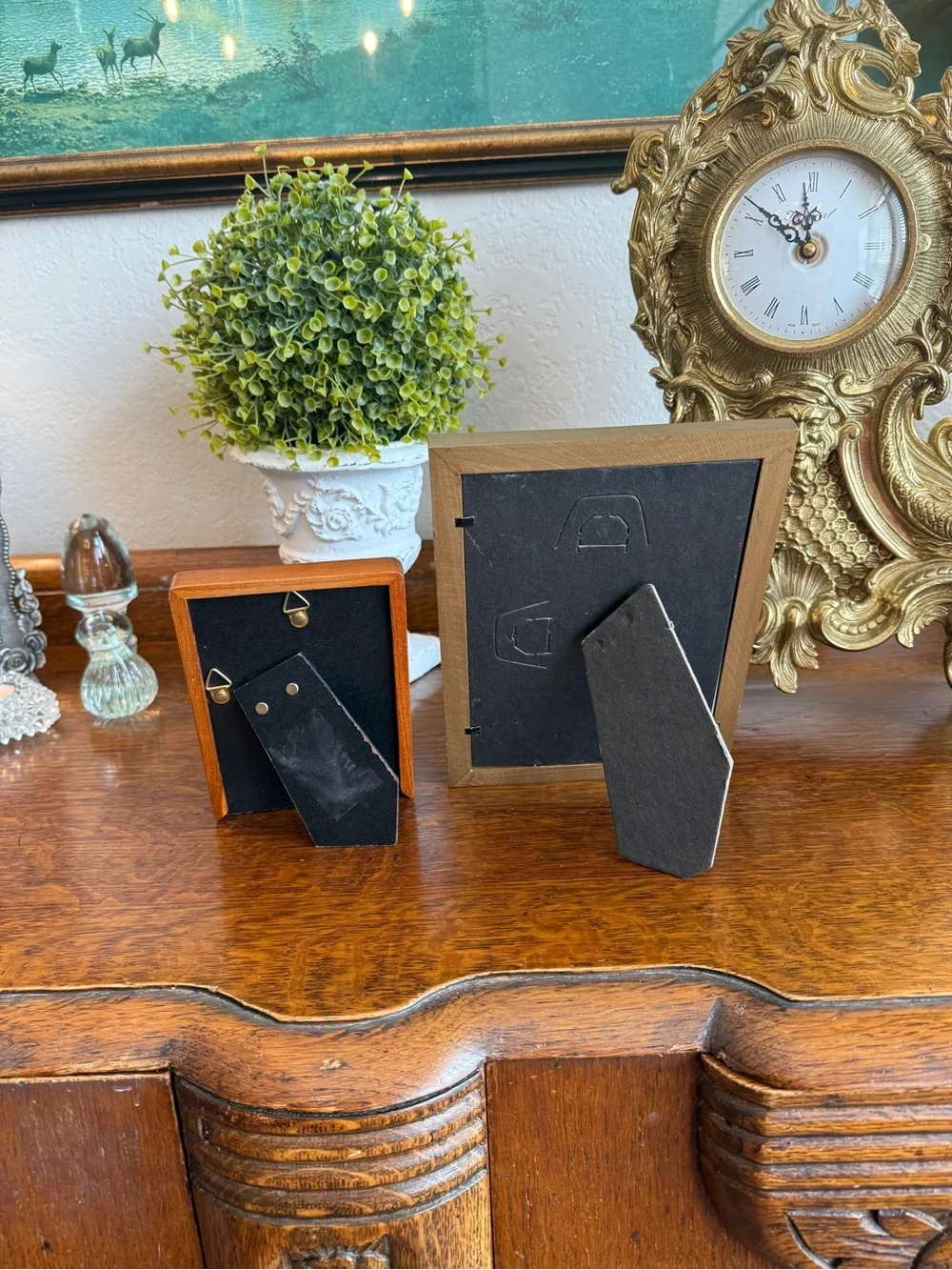 Vintage Wood Picture Frame’s  with Halloween Art